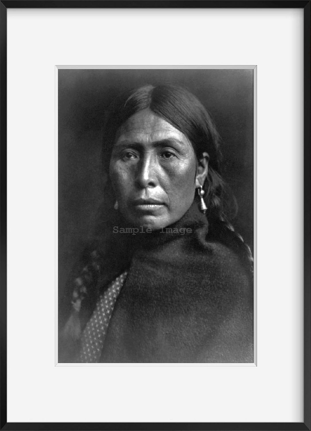 Photographs - INFINITE PHOTOGRAPHS 1899 Photo: Lummi Type, Indian Woman | Native American | Edward S Curtis Photo | Vintage Photo Reproduction