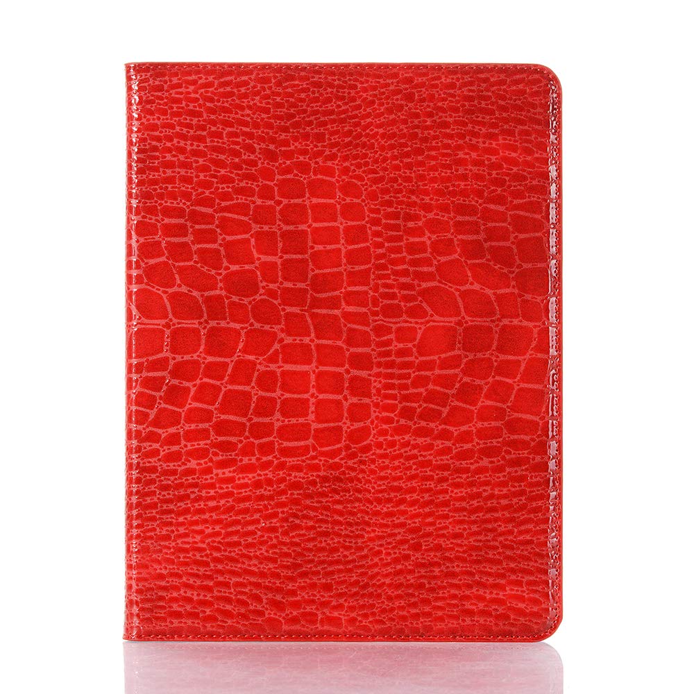 iPad Pro-6/5/4/3 (11'') Case for Women, iPad Air-7/6 (11'') Air-5/4 (10.9'') Case, DMaos Crocodile Synthetic Leather Folio Smart Cover with Card Pencil Holder, Auto Sleep Wake - Red — image 1