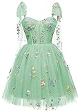 Spaghetti Strap Tulle Homecoming Dresses Short for