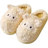YILANLAN Animal Slippers for Women - Cute Sheep Cozy Winter Plush Soft Adult Home Cotton Slippers
