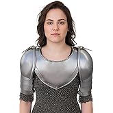 Sangamsteelcraft Medieval Iron Gorget Spaulders Arm Shoulder Set Viking Crusader Pauldrons Armor