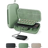 Belkin Nintendo Switch 2 Case w/Integrated 10,000mAh Power Bank Charger, Portable Hard Shell Protective Carrying Case with Pockets for AirTag, Game Cartridges for Travel - Sage