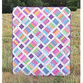 Iris Quilt Pattern &ndash; Modern Sewing Pattern for Fat-Quarter Friendly, DIY Quilts | Multiple Sizes (Baby, Lap, Twin) | Geometric Quilt Design by Kitchen Table Quilting