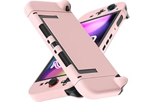[Improved Easy Dockable Version] Pink Case for Nintendo Switch 2, FANPL Protective Cover for Switch 2 and JoyCon Controller -