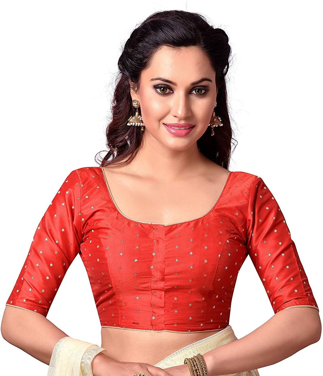 Troyal Women's Party Wear Bollywood Indian Style Saree Blouse (B11)