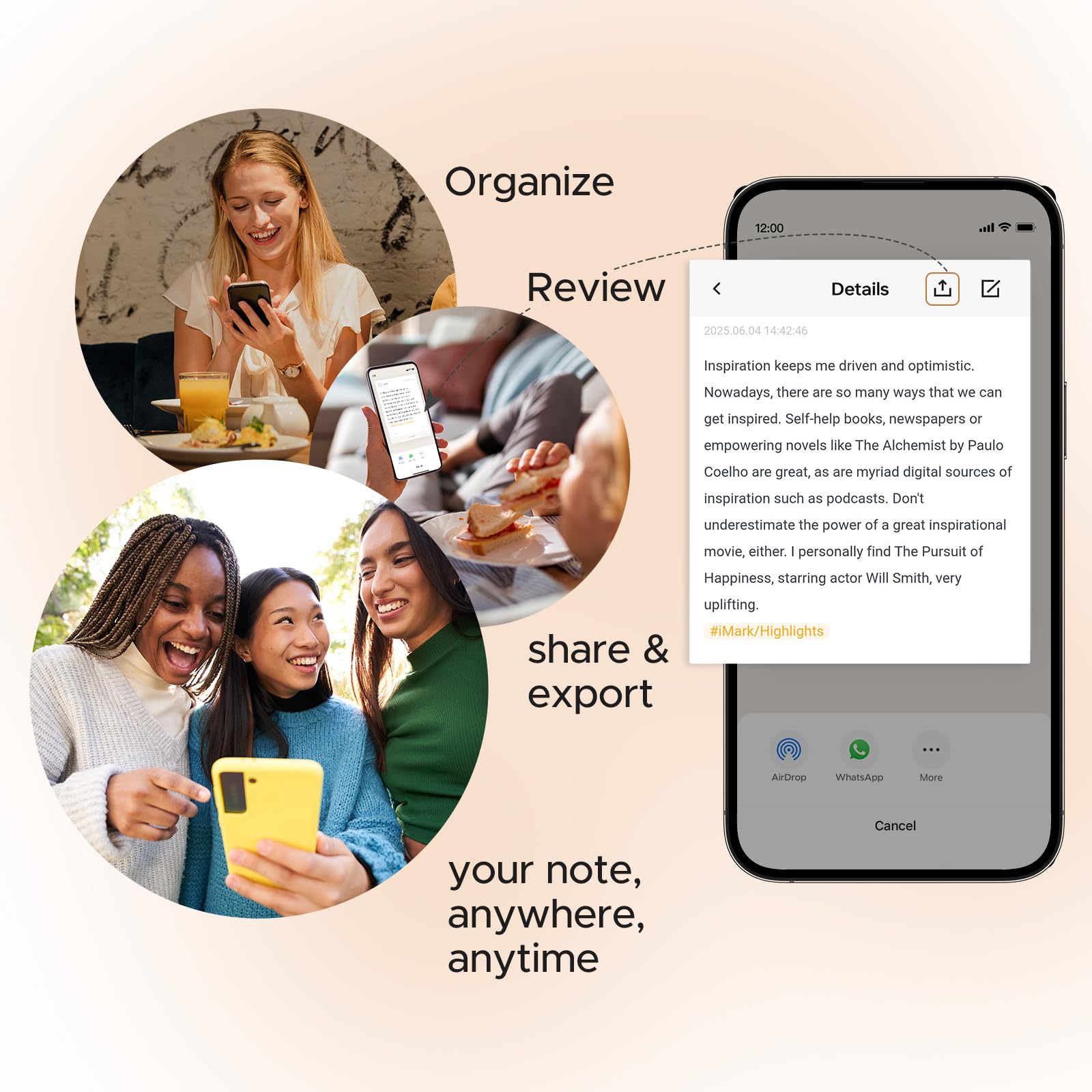 VYU iMark Digital Highlighter, Smart AI Scanner Pen, ChatGPT-4o Powered Scan, OCR Digital Scanning Device, AirDrop Export, for iOS/Android, Best Gift for Students & Book Lovers