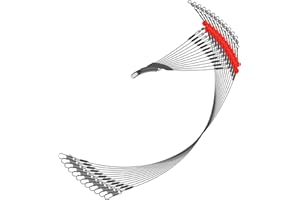 VATEICO Fishing Wire Leader Fishing Rigs, 12/24 Pack Nylon-Coated Lines with Swivels Snap Beads, Stainless Steel Hooks Crimps Saltwater Freshwater for Fishing Lovers Angler, 1 Arm/ 2 Arms