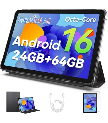 Amazon.com: Android 16 Tablet, 10 Inch Tablet with Octa-Core, 24GB