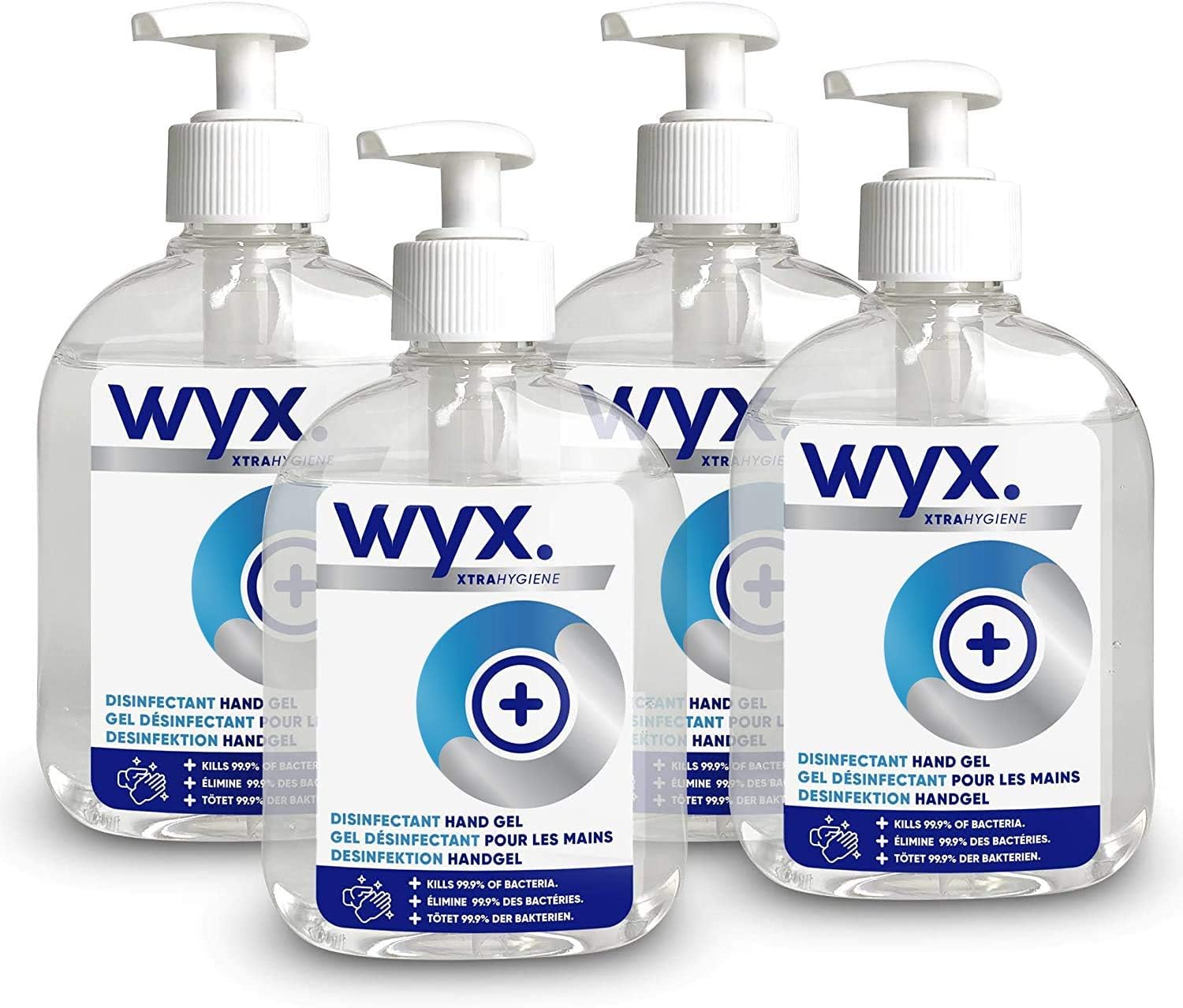 WYX disinfectant hand gel. Hand sanitiser with pump. Hand cleaner 250ML