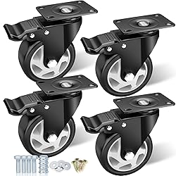4" Caster Wheels, Casters Set of 4 Heavy Duty