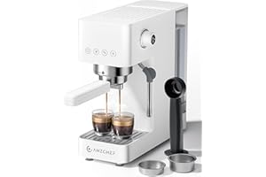 AMZCHEF Espresso Machine 20 Bar, Compact Espresso Maker with Steam Milk Frother, Coffee Maker with 50oz Removable Water Tank for Home, Coffee Machine for Cappuccino, Latte, Americano, 1350W