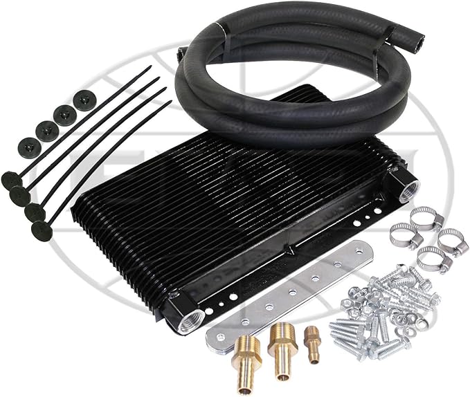 Universal Transmission Fluid Cooler Kit, 96 Plate Automotive