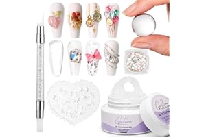 Gellen 3D Gel Nail Kit - Clear, Non-Sticky Carving Gel with 3D Silicone Mold, Perfect for DIY
