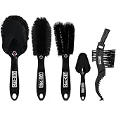 Muc-Off Premium Brush Set, Bike Cleaning Brushes - 5 Brushes | For Chains, Frames and Detailing, Durable Nylon Bristles, Non-Slip Ergonomic Handles for all Bike Types