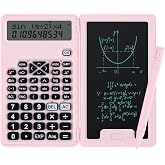Pindda Scientific Calculators for Students, Cute Calculator with Notepad | Pink Small Desk Portable Calculator for College, 240 Computing Functions, Ideal for Middle High School Students and Teachers