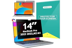 ZOEGAA MacBook Pro 14 Privacy Screen, Magnetic Privacy Screen Compatible with Macbook Pro 14 inch 2023 2022 2021 A2779 M2 A2442 M1,Easy On/Off Privacy Screen Anti-Peeping,Anti Blue Light and Anti Glare