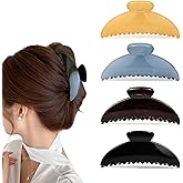 Hair Claw Clip for Women, 5 Inch Large Nonslip Claw Clip, Strong Hold for Medium Hair, Comfortable No-Pull, For Half-Up & French Twist, Fashion Hair Accessory Gift