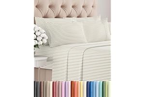 Queen 6 Piece Sheet Set - Cooling & Breathable Bed Sheets - Hotel Luxury Bed Sheets for Women, Men, Kids & Teens - Bedding w/
