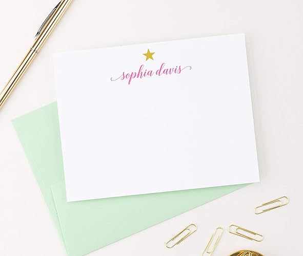 girls personalized stationary