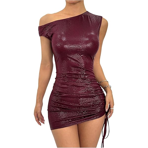 Amazon.com: Women Faux Leather Dress Sleeveless Backless Bandage Bodycon  Split Midi Dresses Party Cocktail (Black, Small) : Clothing, Shoes & Jewelry