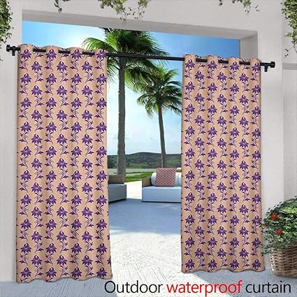 Amazon Com Loveeo Purple Grommet Outdoor Curtains Victorian