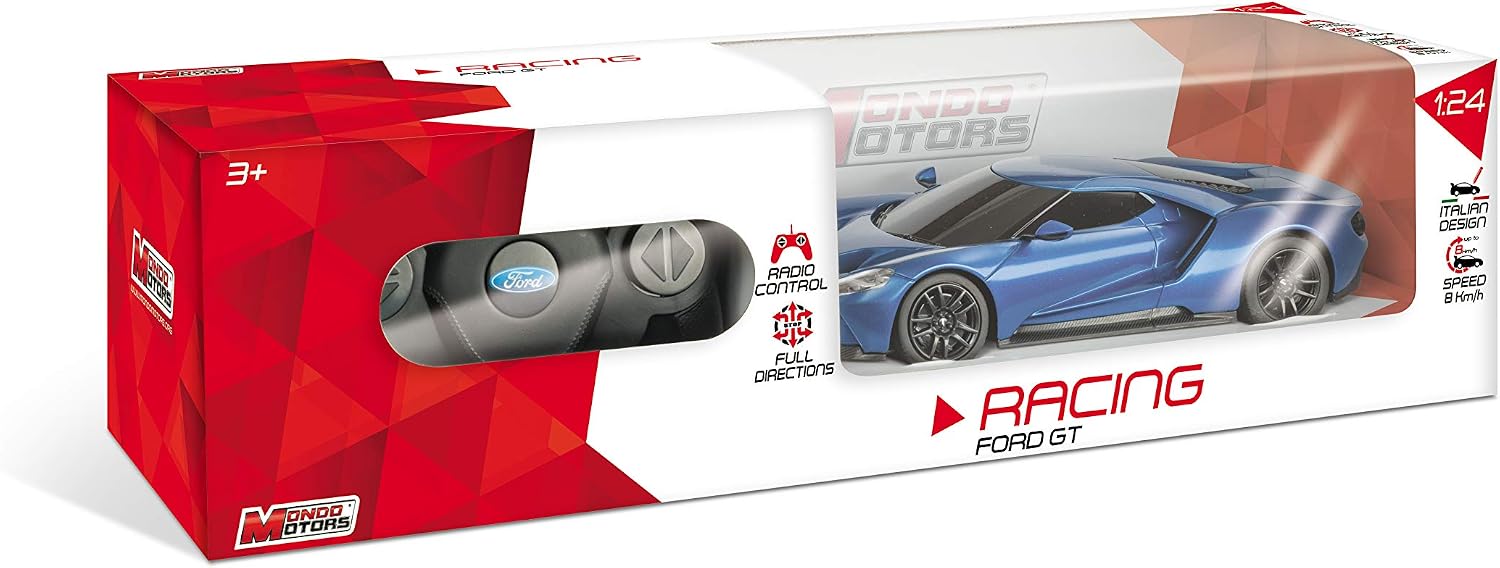 Mondo Motors, FORD GT, Model Scale 1: 24, up to 8 km/h Speed, Car Toy for Kids 63539, Blue, Scala 1:24 - Image 4