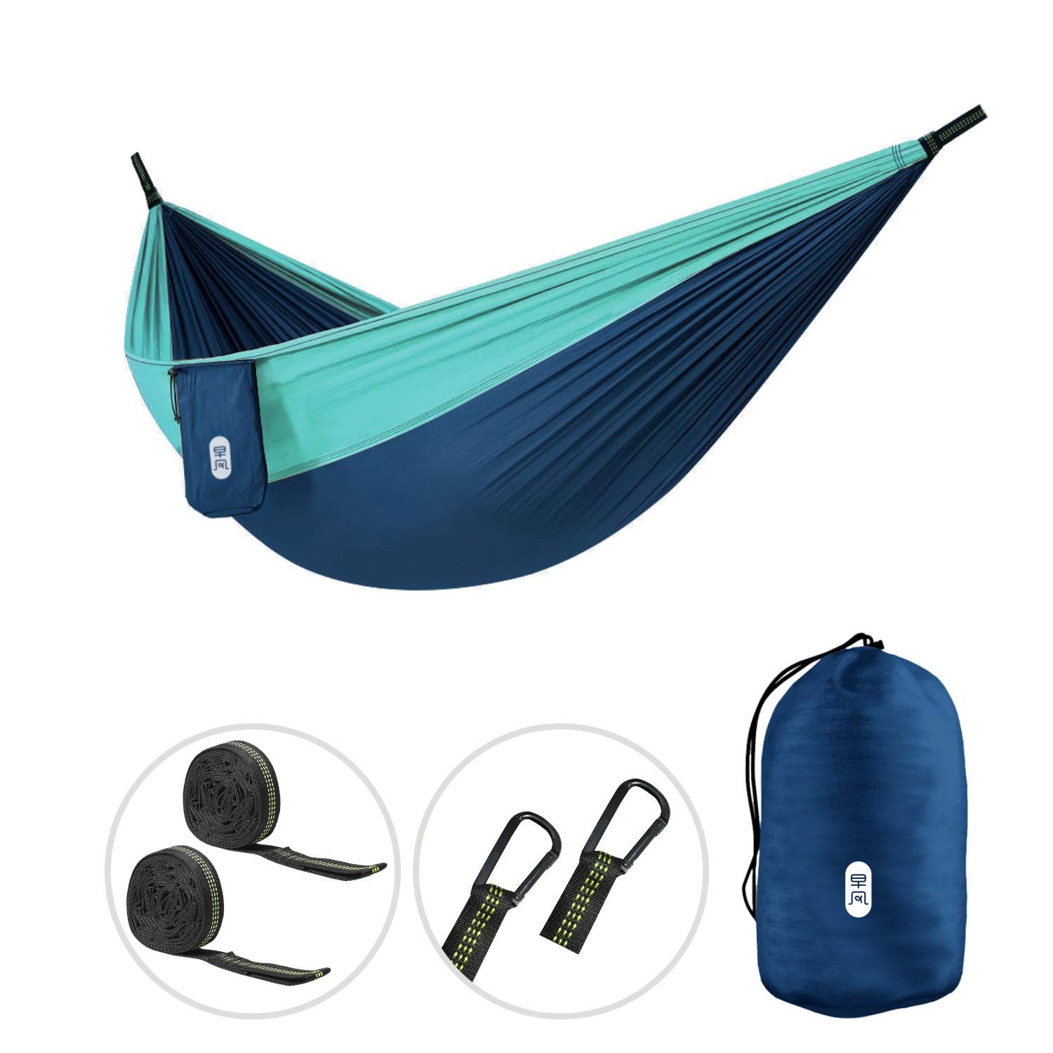 Best double outdoor parachute nylon hammock with mosquito net, red