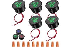 DKARDU 5 pcs DC 5-100V Digital Voltmeter LED Digital Display Auto Voltmeter Car Voltage Detector Tester Monitor Accurate Meas