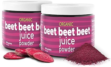 Amazon Com Beet Beet Beet Organic Beet Juice Powder Supports Healthy Blood Pressure Cholesterol Pure Usa Grown No Additives Or Flavors Superfood Supplement Nitric Oxide Boosting Nutrients 2 Jars