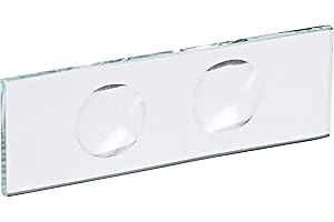 United Scientific CSTK02 Glass Microscope Slide, 2 Concavities (Pack of 12)