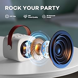 YLL Mini Karaoke Machine for Kids Adults, Portable