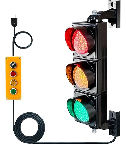 8 Inch Traffic Signal Light - Red/Green LED, AC 85-265V, IP54 Water Resistant, PC Housing