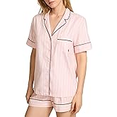 Victoria's Secret Flannel Pajama Set, Short Sleeve Shirt and Pajama Short Set, Sleepwear for Women (XS-XXL)