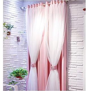 Searchi Mix And Match Curtain Blackout Curtains Panel Pink And