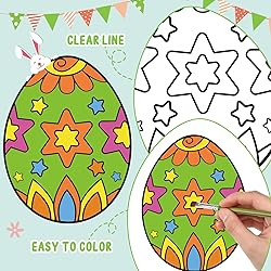 TaoBary 80 Pcs Easter Color Your Own Eggs Favors