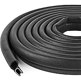 Automotive Door Weather Stripping 20Ft Car Door Rubber Edge Trim Seal Strip Gasket with Top Bulb Easy to Install for Car Bus 