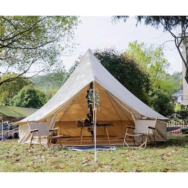 Amazon.com : Yurtent Breathable 4 Season Canvas Bell Tent with Detachable  Zipped Groundsheet, Fire Retardant Yurt Tent for Glamping : Sports u0026  Outdoors