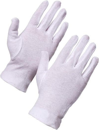 JJ PRIME White Cotton Moisturising Gloves for Women Dry Cracked Hands Overnight