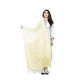 themilestocks Woman's Embroidered Chiffon Dupatta Scarf Shawl Wrap Soft Indian Bridal Wedding