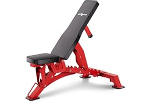 BODY RHYTHM BODYRHYTHM Commercial-grade Weighted Bench, 1300LBS Weight Capacity Strength Training Bench, Heavy-duty Adjustable Workout Bench for Garage and Home Gym Workouts, Weight Lifting, and Bench Press.