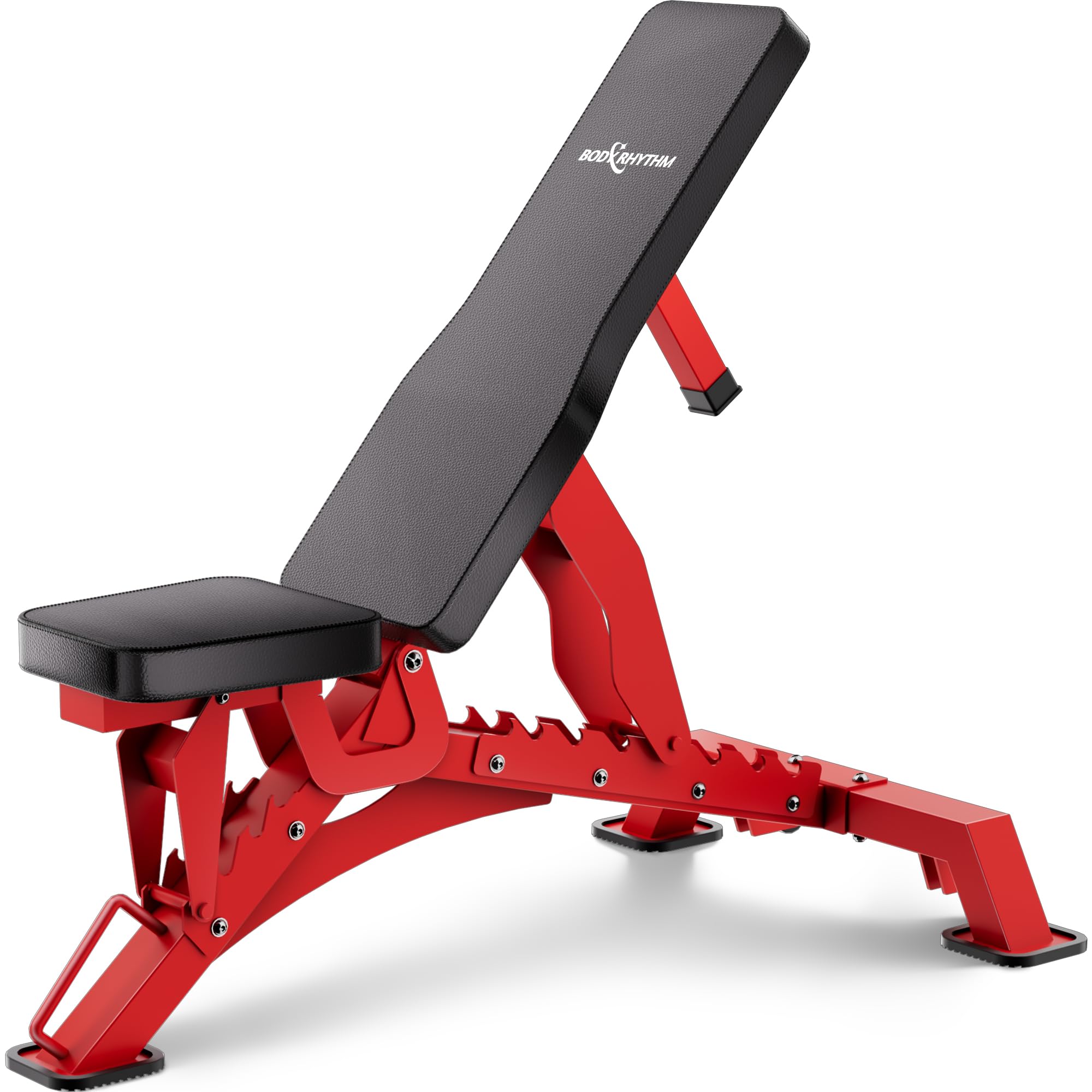 Photo 1 of ***FINAL SALE/NO RETURN, SOLD AS PARTS*** BODYRHYTHM Commercial-grade Weighted Bench, 1300LBS Weight Capacity Strength Training Bench, Heavy-duty Adjustable Workout Bench for Garage and Home Gym Workouts, Weight Lifting, and Bench Press. (Red)