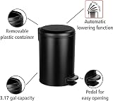 WENKO Leman Easy Close Pedal Bin 12 L Black view 2