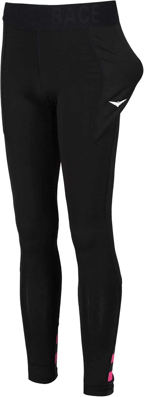 Damen Tennis Leggings Ball Pocket Leggings Schwarz Strumpfhose mit Tasche Yoga Leggings Ball