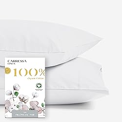 Carressa Linen 100% Organic Cotton Pillowcases Set