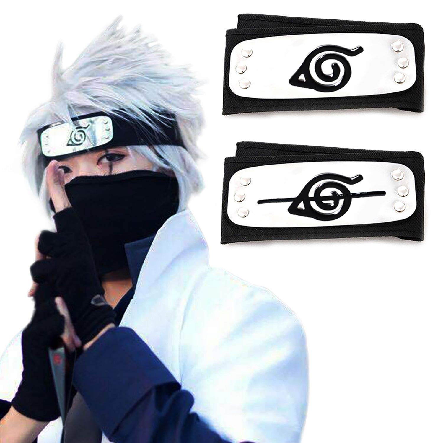 Atenia Naruto Cosplay Headband Naruto Costume Leaf Village Ninja Headband Kakashi Cosplay Dressing Up Costumes Toys Games Svanimal Com