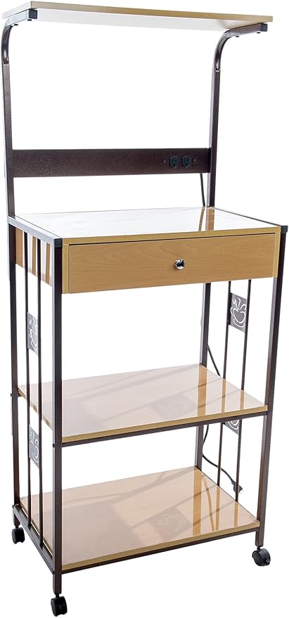 Amazon Com Home Source Industries R0018 Beech Microwave Cart