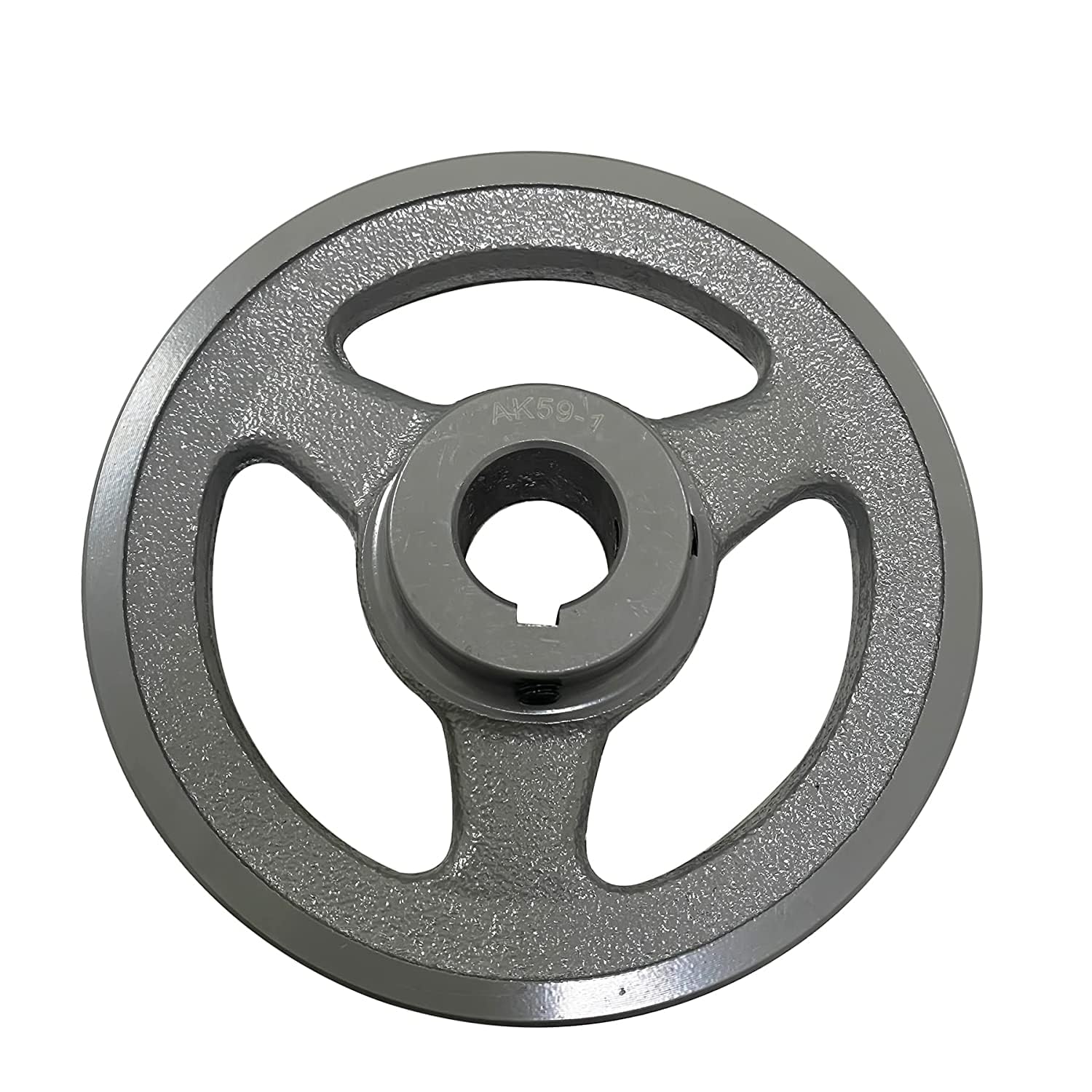 Photo 1 of CCLINK AK59-1 Single Groove V-Belt Pulley, 5.75" OD 1" Bore Single Groove Pulley, A Belt Section, Grey,Cast Iron, for A, 3L & 4L (A & AX) V-Belts Style Classical V- Belts