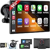 9" Wireless Apple CarPlay Android Auto Screen - 4K