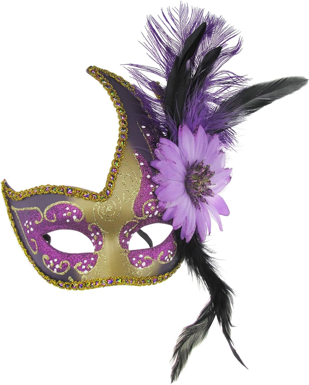 Venetian Eye Mask Fancy Dress Accessory Fluff Feather Diamond Lace for Party Ball masks