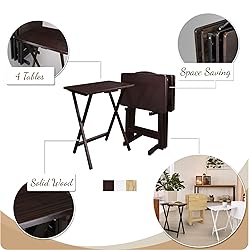 Casual Home 5pcs Tray Table Set, Natural